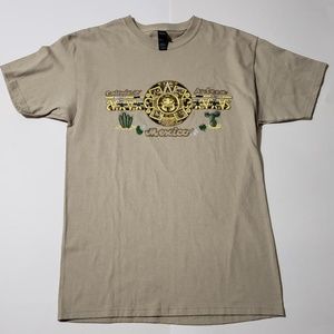 Calendario Azteca 100% Cotton Medium Tan TShirt